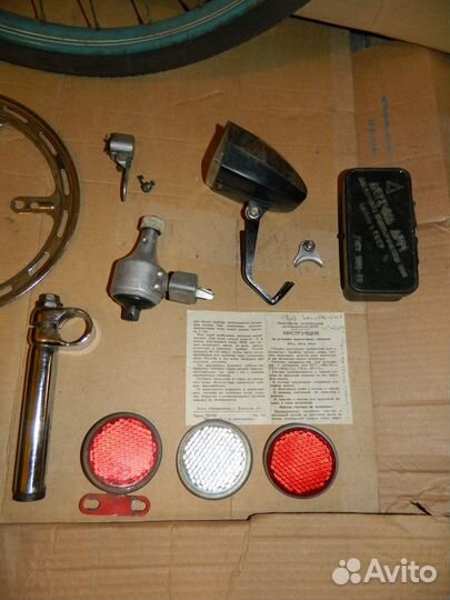 Ретро колесо фара динамо счётчик шина педали СССР