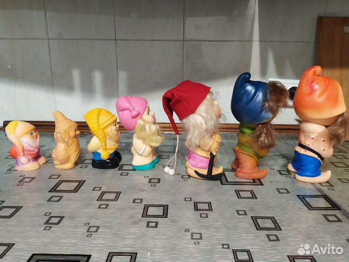 Игрушки СССР резиновые гномы
