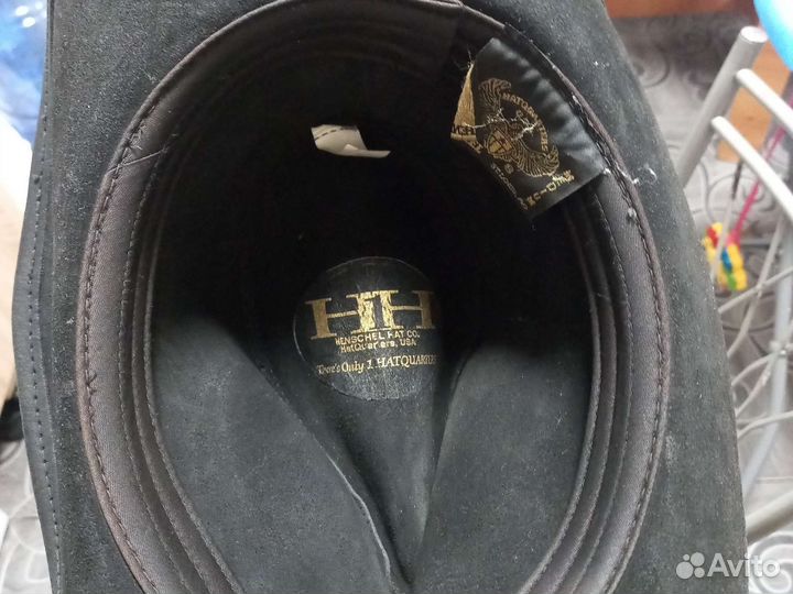 Шляпа мужская кожаная