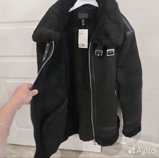 Дубленка авиатор H&M новая