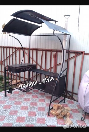 Мангал с крышей