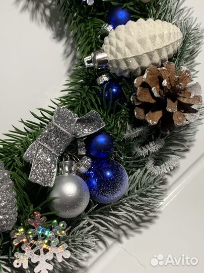 Новогодний венок ручной работы