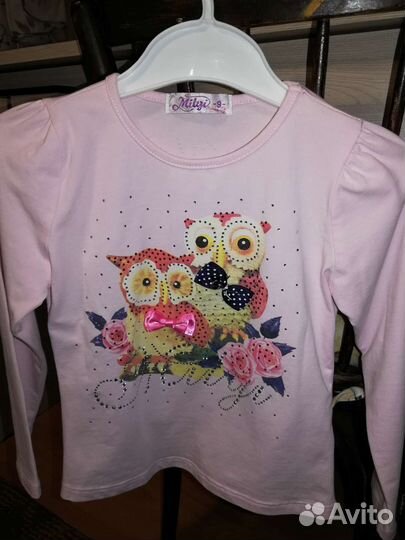 Лонгслив для девочки 92-94