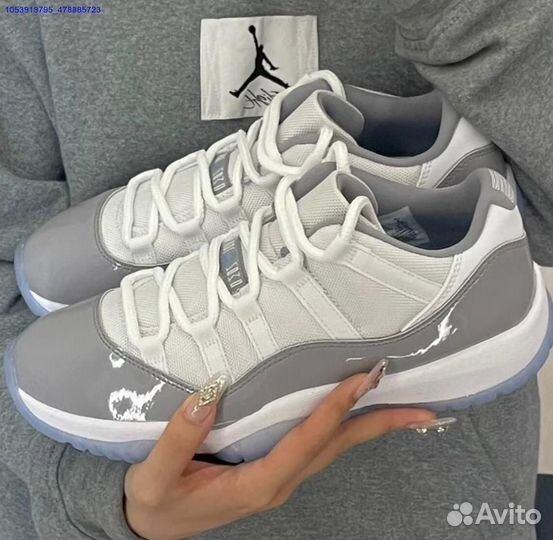 Кроссовки Nike air Jordan 11 low cement grey