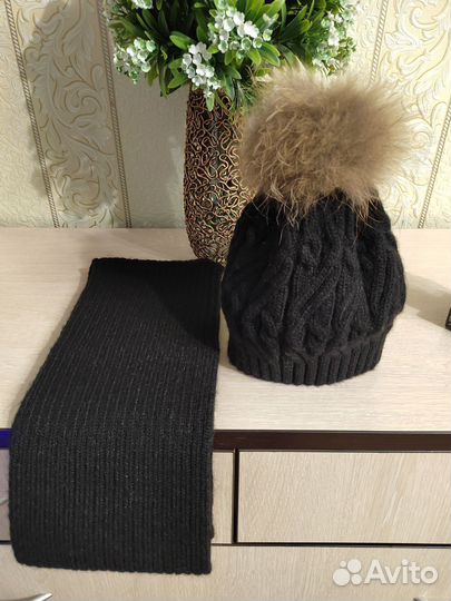 Комплект шапка, шарф