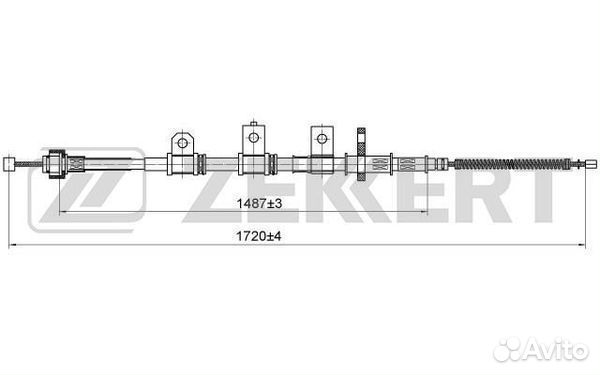 Zekkert BZ-1055 Трос стояночного тормоза Hyundai E