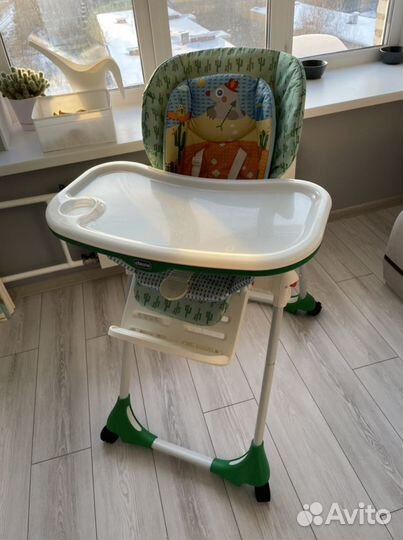 Стульчик для кормления chicco polly 2 in 1