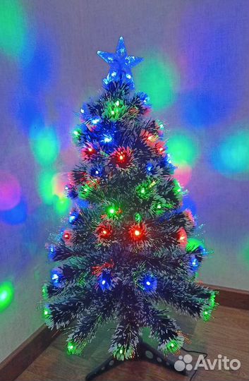 Елка искусственная с подсветкой и оптоволокном