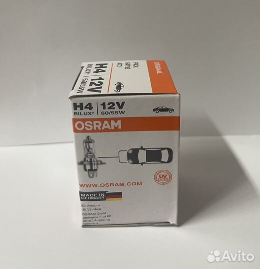 Лампа автомобильная галогеновая H4 osram