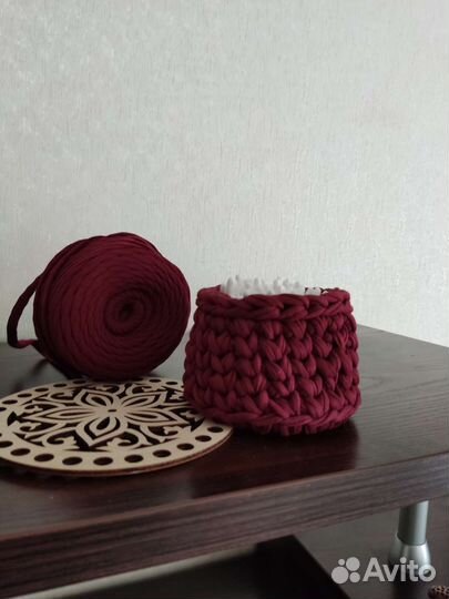 Корзиночка из трикотажной пряжи