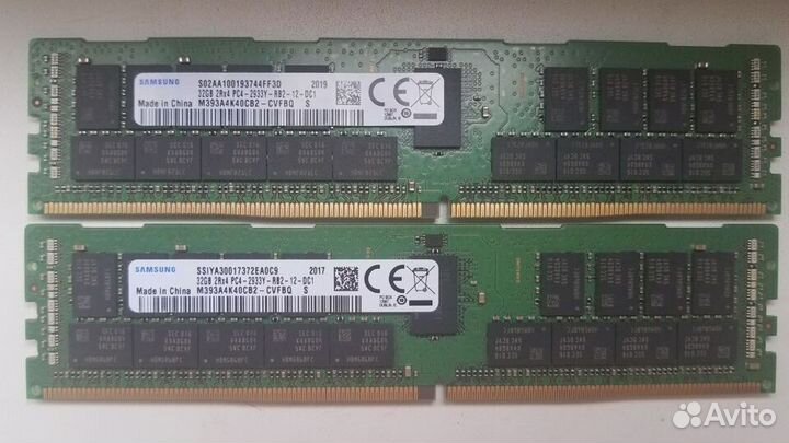 Серверная память Samsung DDR4 32GB 2933 REG ECC