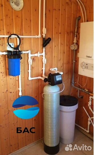 Очистка воды из скважины для коттеджа умягчения