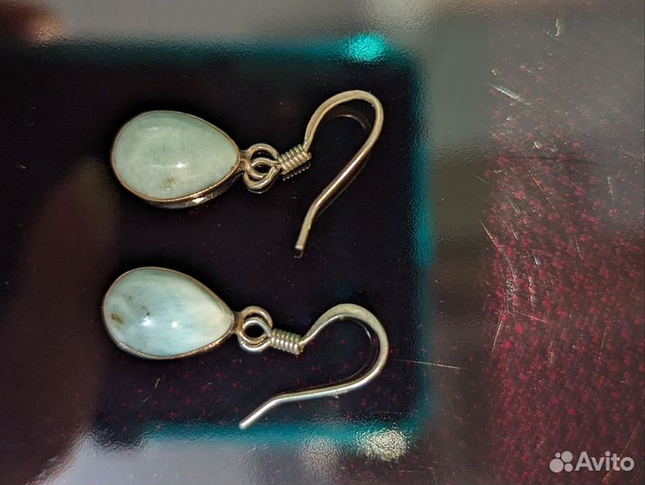 Серьги с ларимаром