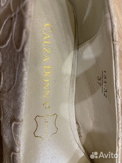 Туфли Calza Donna свадебные 37 размер
