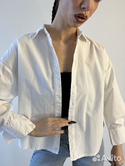 Рубашка белая оверсайз