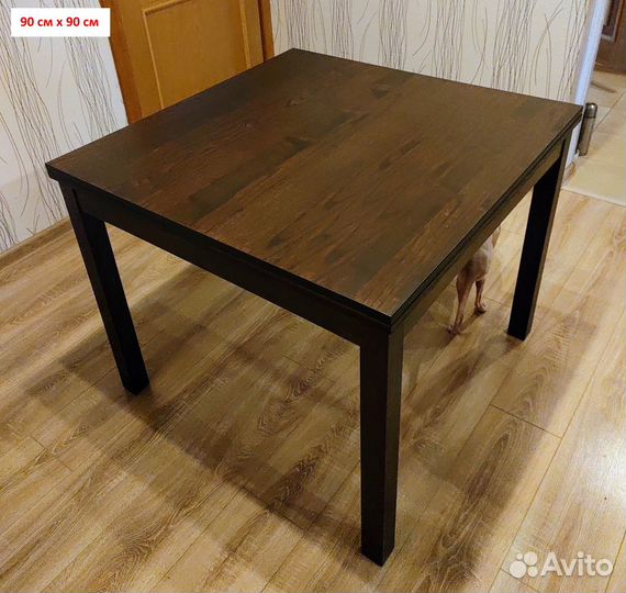 Стол IKEA bjursta обеденный 90 x 90/130/170