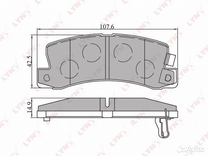 Колодки дисковые lynxauto BD-7521