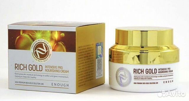Крем для лица питательный с золотом