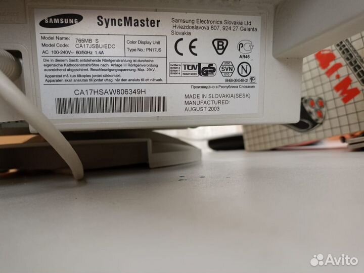 Монитор Samsung Sync master 765 MB