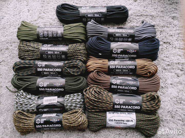 Паракорд и застежки на браслеты (Paracord 550 USA)