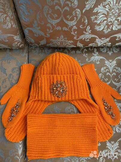 Комплект: шапка, снуд, варежки