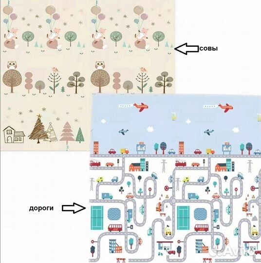 Детский складной коврик 200*180 см