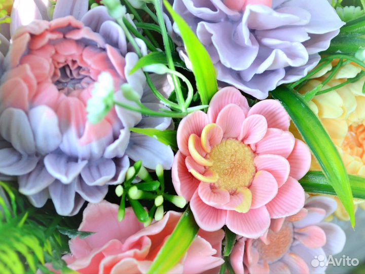 Букет из мыльных цветов