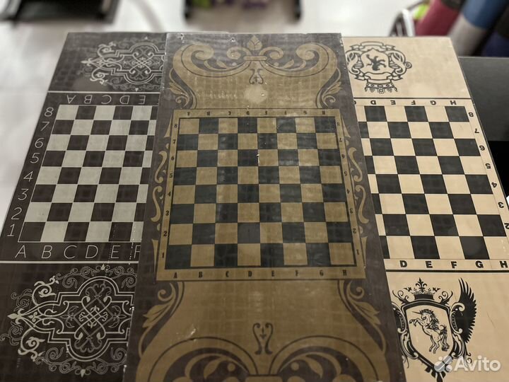 Шахматы нарды шашки 3 в 1 большие