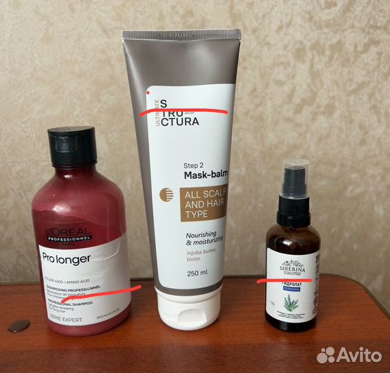 Косметика для волос пакетом