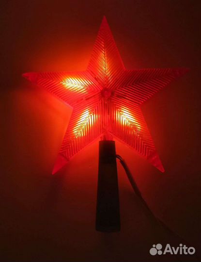 Звезда электрическая СССР на ёлку рабочая