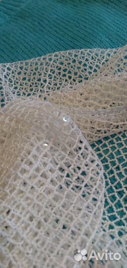 Палантин сетка белый