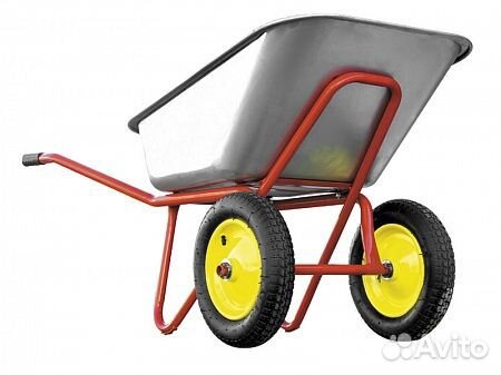 Тачка строительная двух колесная усиленная
