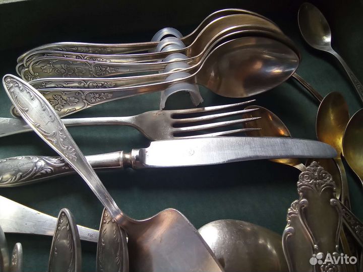Набор столовых приборов мельхиор СССР