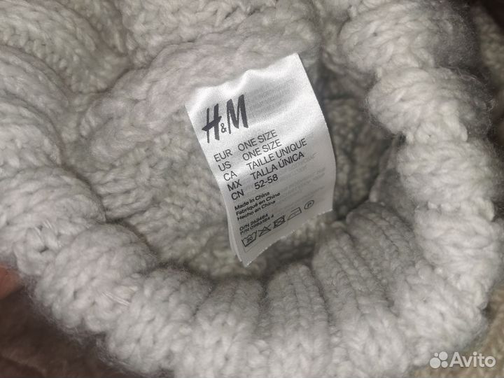 Шапка женская h&m, размер 52-58