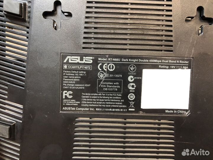 Wi fi роутер asus rt-n66u b1