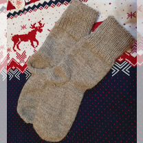 Носки вязаные, ручной работы. Шерсть