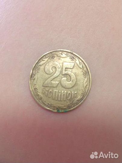 Монеты 25 копiнок 1992