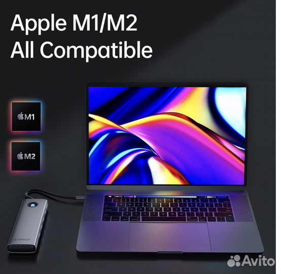 Usb hub для MacBook - 10 в 1, новый