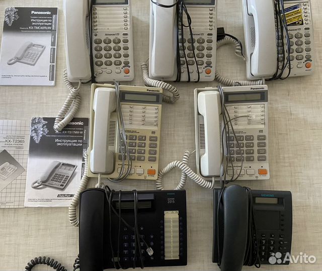 Стационарные телефоны 3 шт. Panasonic и Siemens