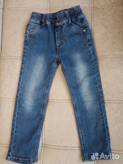 Джинсы для девочки 4-6лет
