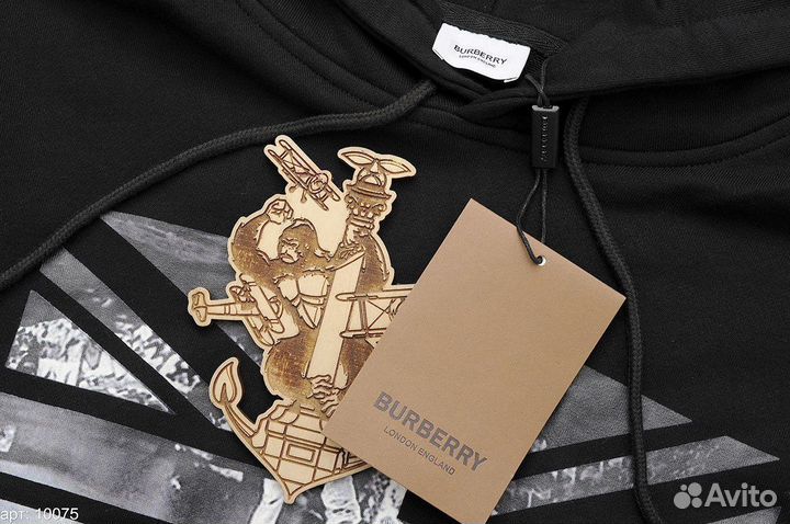 Худи Burberry eng flag Чёрный