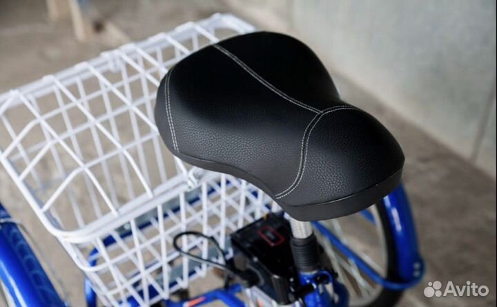 Электровелосипед трехколесный Чемпион Рвз (Синий)