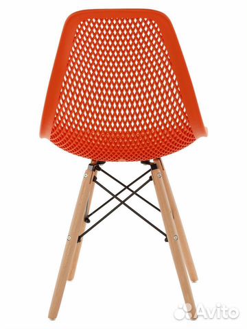 Стул ажурный в стиле eames DSW, оранжевый NEW