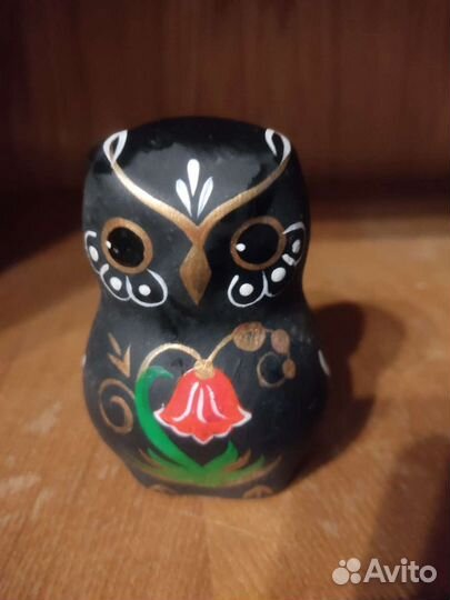 Сова глина свистулька