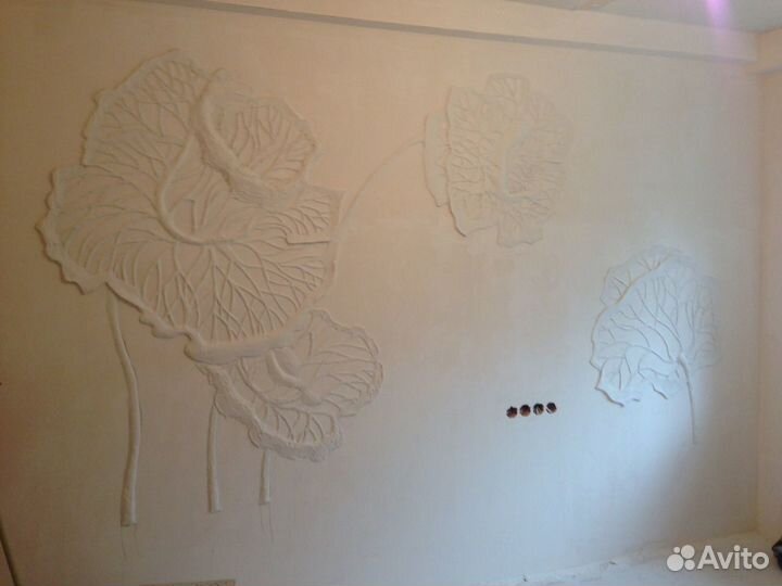 Барельеф на стене, роспись стен, заказ картин