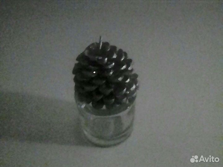 Свеча шишка интерьерная новая