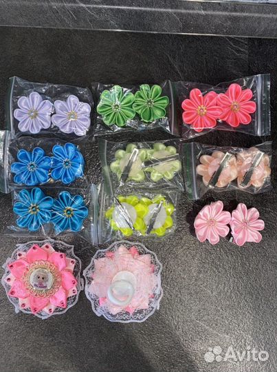 Резинки, Бантики ручной работы заколки ободок