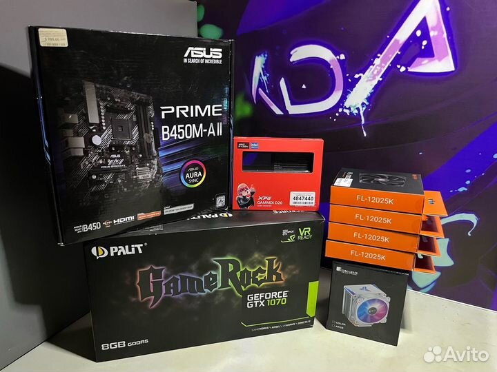 Игровой компьютер ryzen 5 3500x GTX 1070