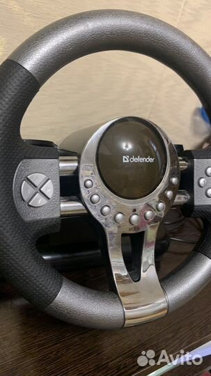 Руль Defender Forsage GTR черный