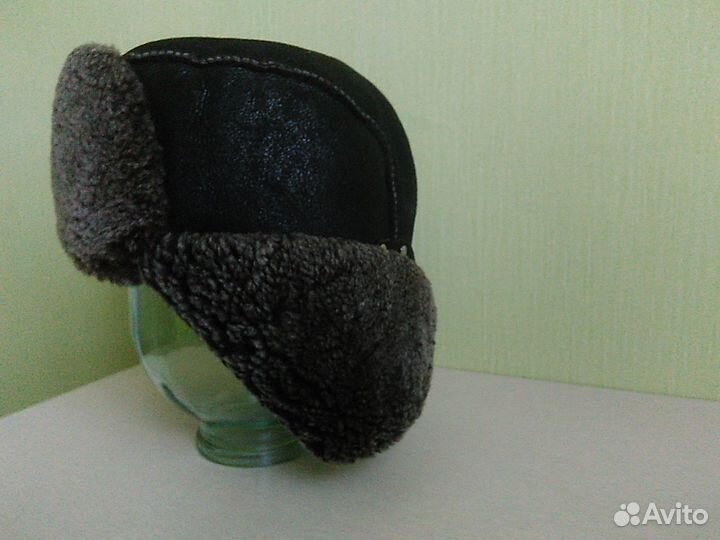 Шапка-ушанка зимняя натуральная замша б/у